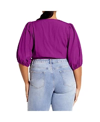 City Chic Plus Tie Kiki Top