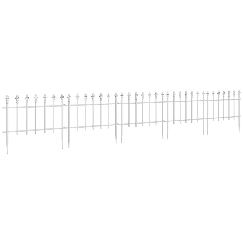 Outsunny 9.2' Garden Fence Border Edging, Pack of 5,