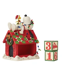 Jim Shore Peanuts Snoopy and Woodstock Countdown Calendar Figurine