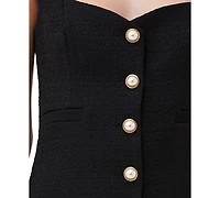 French Connection Women's Structured Button-Front Mini Dress
