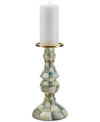 Mackenzie-Childs Sterling Check Large Pillar Candlestick