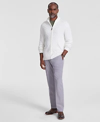 Club Room Men's Cable-Knit Full-Zip Sweater, Created for Macy's