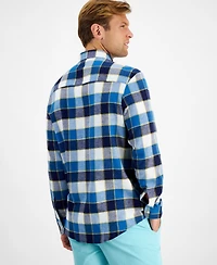 Club Room Men's Regular-Fit Plaid Flannel Shirt, Created for Macy's