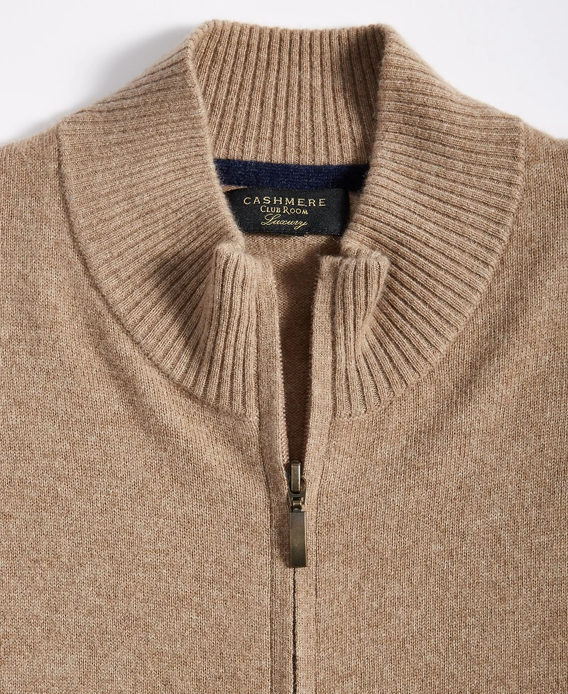 Club Room Men's Full-Zip Cashmere Sweater, Created for Macy's
