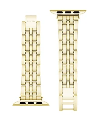 Nine West Women's Gold-Tone Alloy Link Bracelet Designed for 38/40/41mm Apple Watch