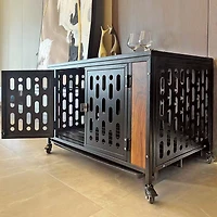 Secure and Spacious Indoor Dog Cage for Rest, Safety, and Training