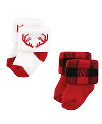 Hudson Baby Boys Plush Terry Socks 12 Pack