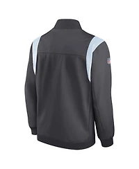 Nike Men's Anthracite Los Angeles Chargers Sideline Coaches Bomber Full-Zip Jacket