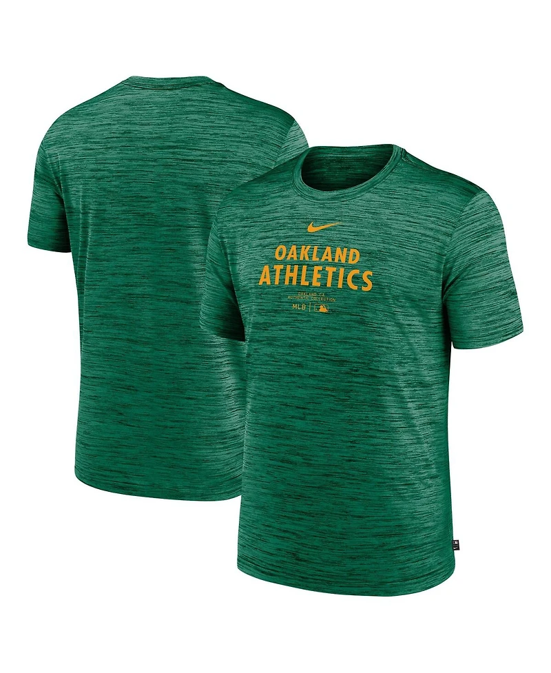 Nike Men's Green Oakland Athletics Authentic Collection Velocity Performance Practice T-Shirt