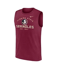 Nike Men's Garnet Florida State Seminoles Primetime Legend Lock Up Performance Muscle Tank Top