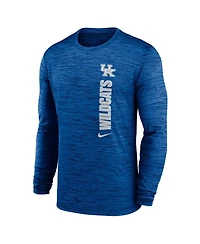 Nike Men's Royal Kentucky Wildcats 2024 Sideline Velocity Performance Long Sleeve T-Shirt