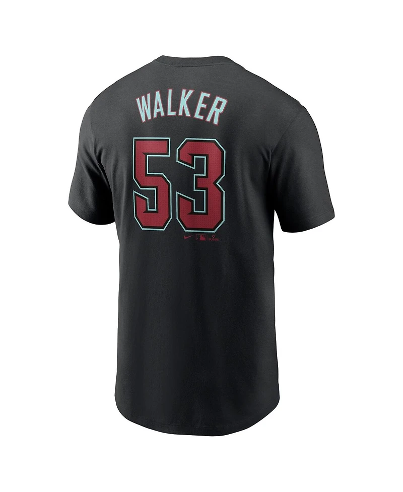 Nike Men's Christian Walker Black Arizona Diamondbacks 2024 Fuse Name Number T-Shirt