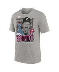 Nike Men's Mike Schmidt Heather Gray Philadelphia Phillies Cooperstown Collection Player Local T-Shirt