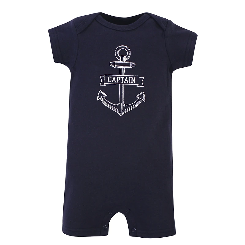 Hudson Baby Boys 8-Piece Outfit Assortment Bodysuits and Rompers