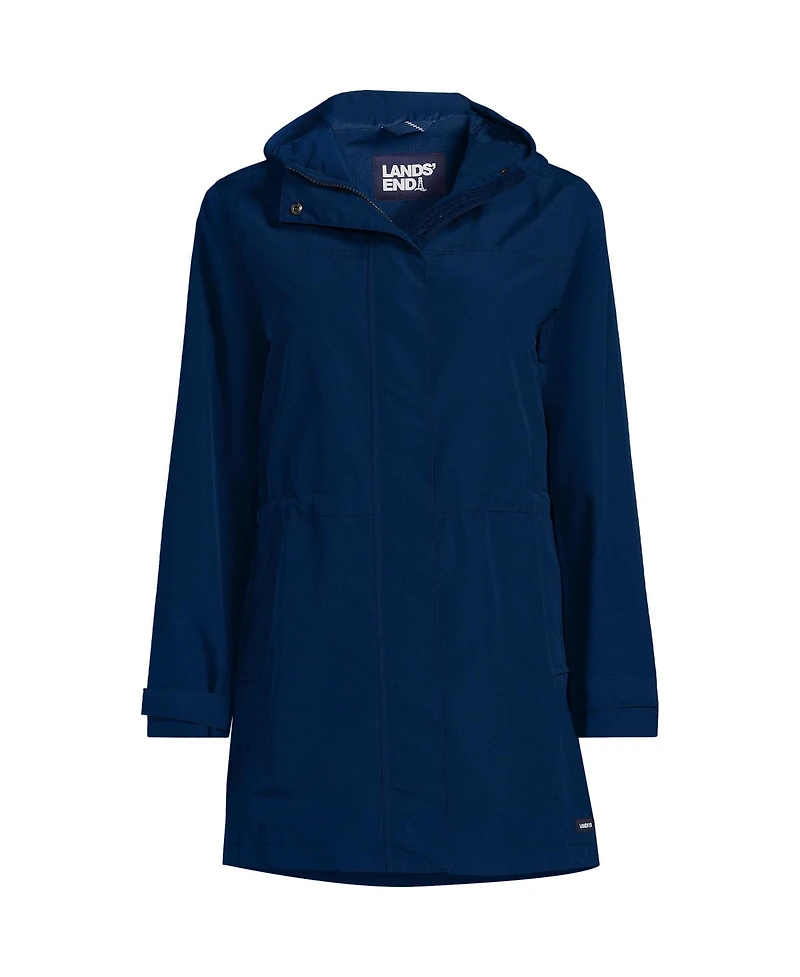 Lands' End Women's Tall Squall Hooded Waterproof Raincoat