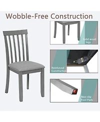 Elegant Solid Wood Upholstered Dining Chair Set of 4 for Comfort and Style