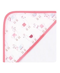 Hudson Baby Girls Cotton Rich Hooded Towels