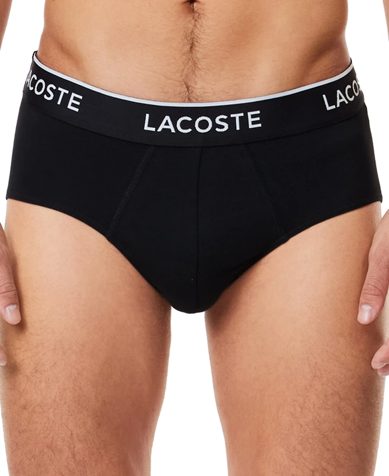 Lacoste Men's 3pk. Regular-Fit Stretch Logo Band Briefs