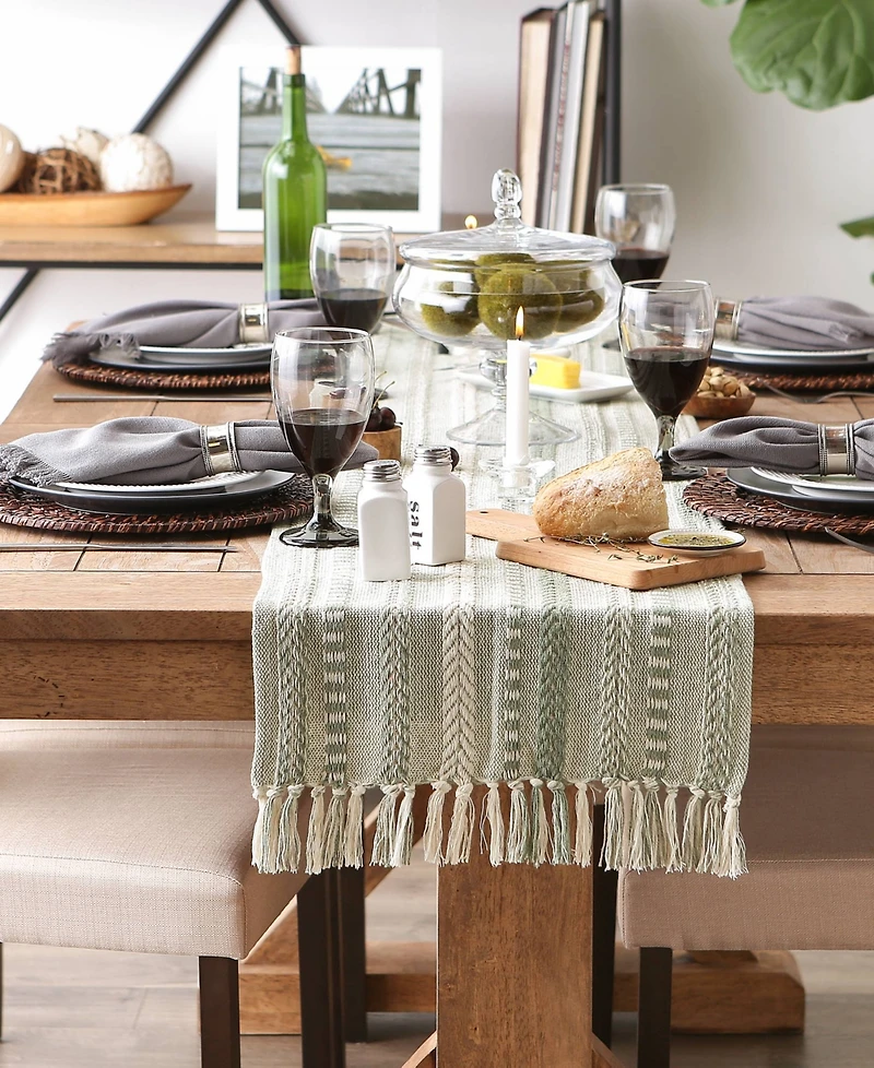Design Imports Braided Stripe Table Runner