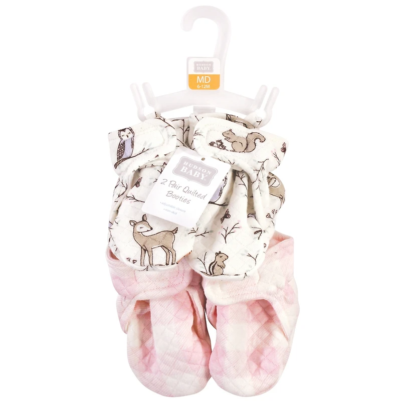 Hudson Baby Girls 2pk Quilted Booties