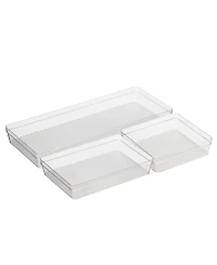 Oggi Set of 3 Clear Drawer Organizers