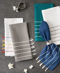 Design Imports Stripe Tassel Napkin Set of 4