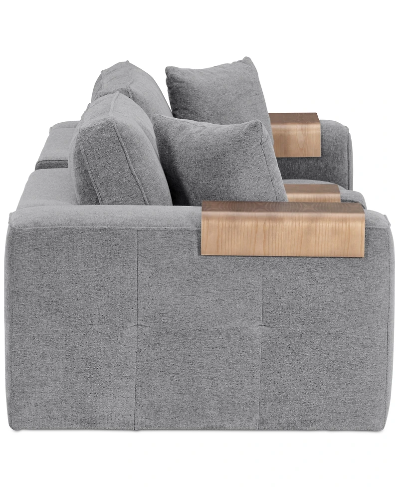 Nycolle 3-Pc. Modular Fabric Sofa with Console, Created for Macy's