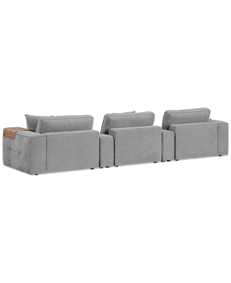 Nycolle 5-Pc. Modular Fabric Sectional with 2 Consoles, Created for Macy's