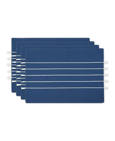 Design Imports Stripe Tassel Placemat Set of 4