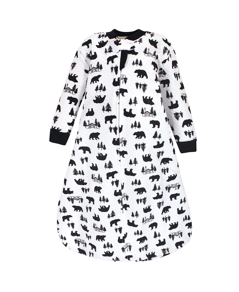 Hudson Baby Girls Premium Quilted Long Sleeve Sleeping Bag and Wearable Blanket