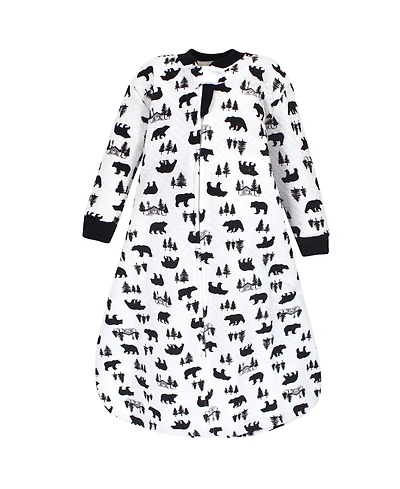 Hudson Baby Girls Premium Quilted Long Sleeve Sleeping Bag and Wearable Blanket