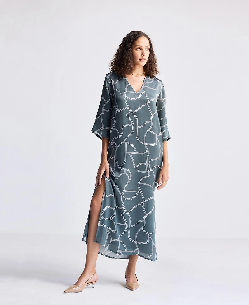 Reistor Women's Maxi Dress with Side Slits Mosaic