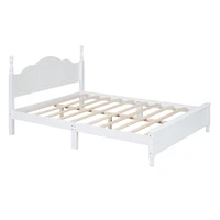 Streamdale Retro Style Queen Wood Bed Frame with Slat Support