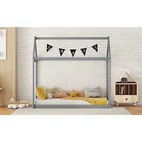 Simplie Fun Twin Size Wooden House Bed