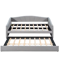 Streamdale Upholstered Daybed Sofa Bed Twin With Trundle And Wood Slat