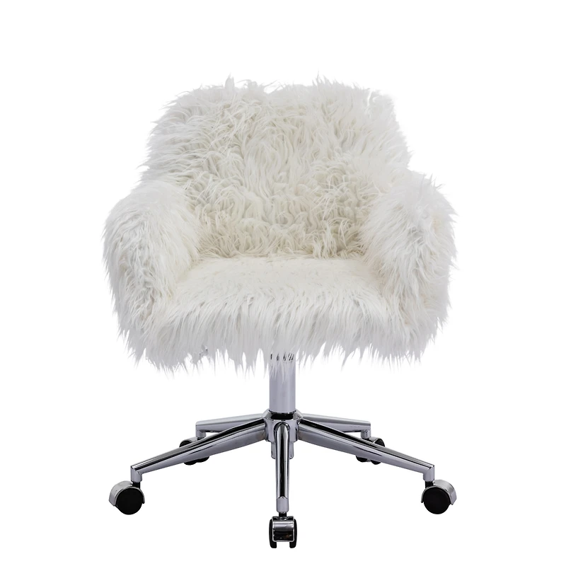 Streamdale Faux Fur Office Chair Modern & Comfy