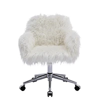 Streamdale Faux Fur Office Chair Modern & Comfy