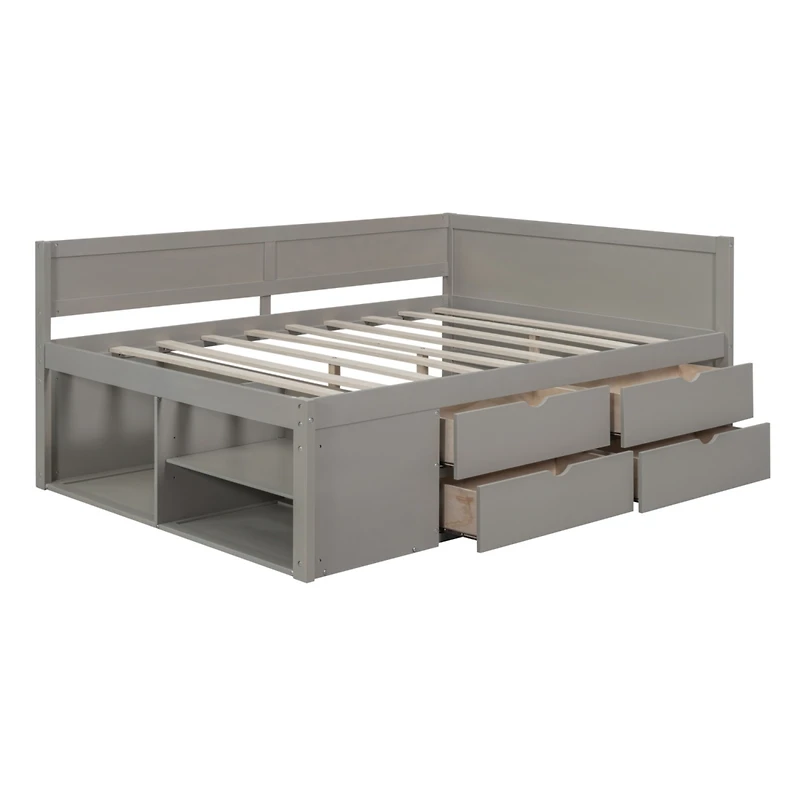 Streamdale Full Daybed With Drawers And Shelves