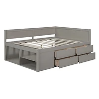 Streamdale Full Daybed With Drawers And Shelves