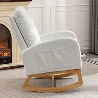 Streamdale Furniture High Back Accent Rocking Chair with Footrest