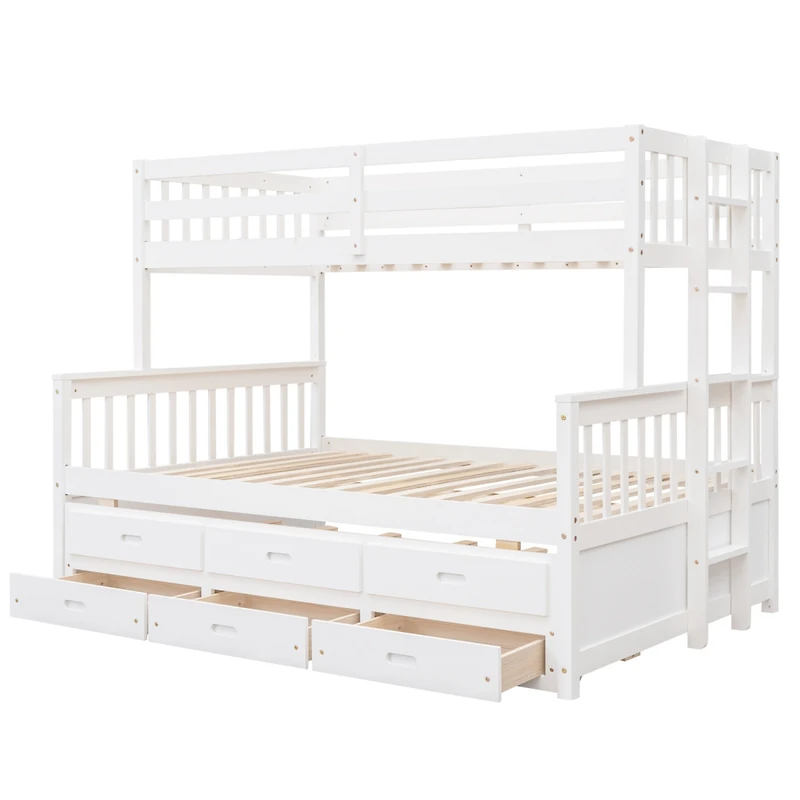 Streamdale Twin-Over-Full Bunk with Trundle & Drawers