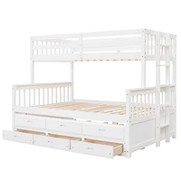Streamdale Twin-Over-Full Bunk with Trundle & Drawers