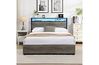 Streamdale Queen bed frame with charging headboard
