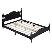 Streamdale Retro Platform Bed with Wooden Slat Base