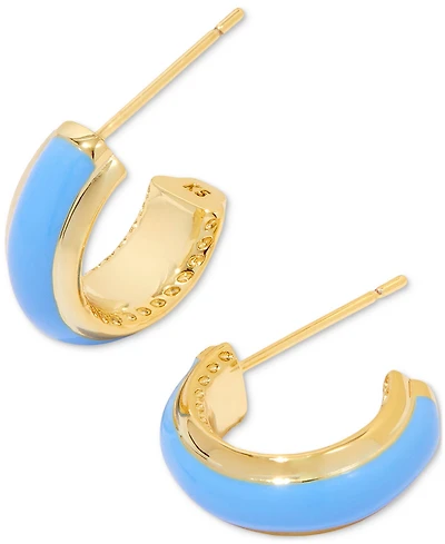 Kendra Scott Gold-Tone Ainsley Small Huggie Hoop Earrings, 0.59"