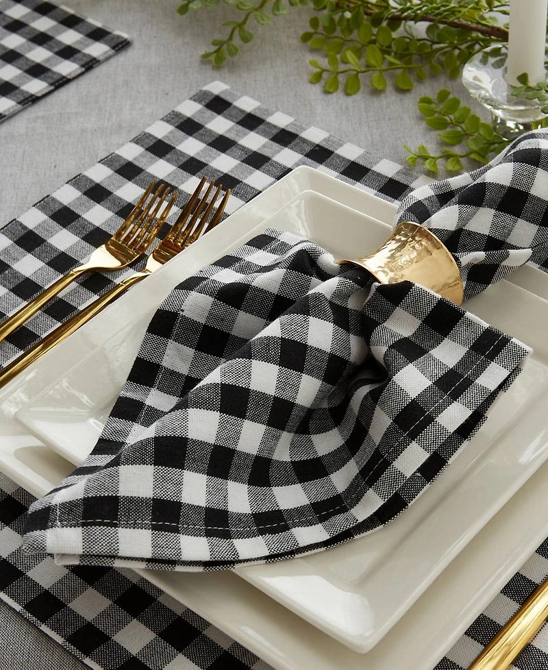 Design Imports Gingham Napkin Set of 4