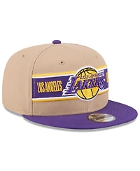 New Era Men's Tan/Purple Los Angeles Lakers 2024 Nba Draft 9FIFTY Snapback Hat