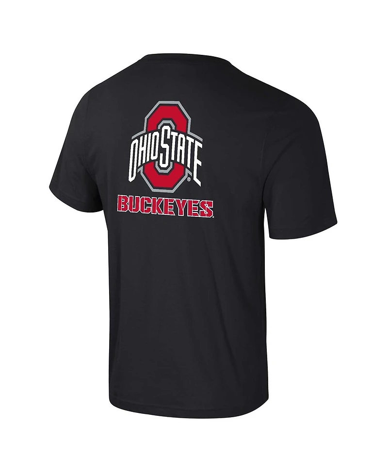 Colosseum Men's Miami Hurricanes Logo Lockup 2-Hit Active Blend T-Shirt