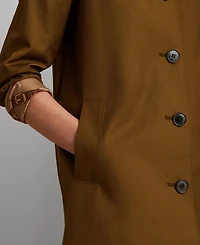 Lauren Ralph Womens Hooded A-Line Raincoat