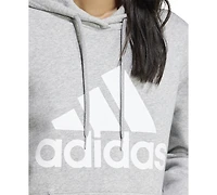adidas Women's Big Logo Fleece Hooded Sweatshirt